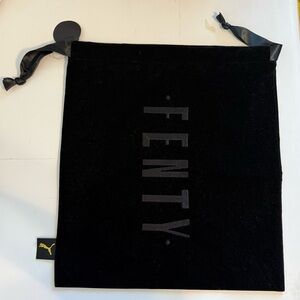 Fenty Black Velvet Drawstring Fabric Bag Tote Garment Accessory Pouch 15.5”x 14”
